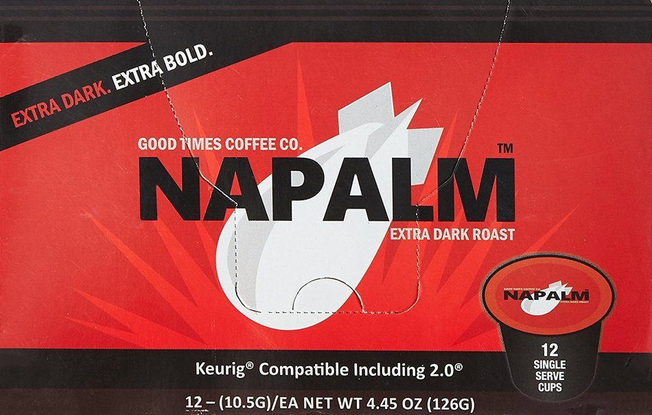 Napalm Coffee, EXTRA DARK ROAST, 100% Arabica, Keurig K-Cups, 12 Count N5