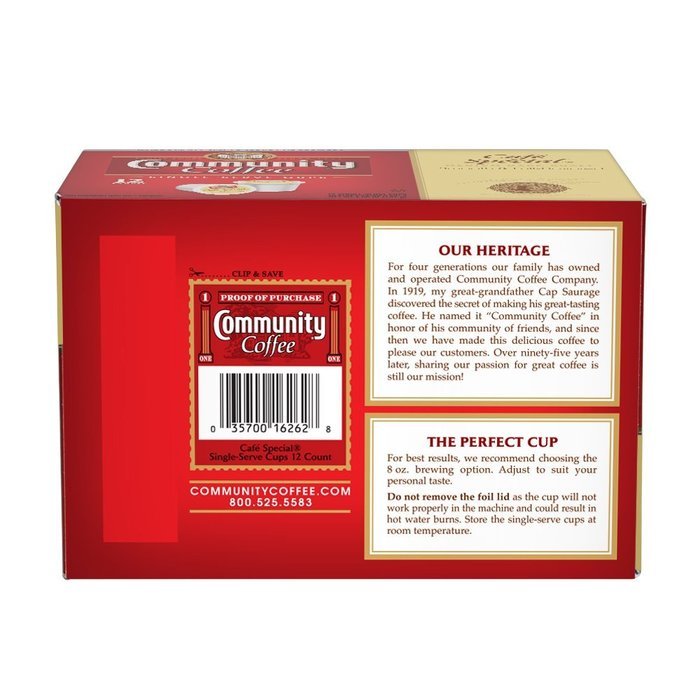 Community Coffee K-Cup Pods, Dark Roast, 12 Count (Pack of 3) N26