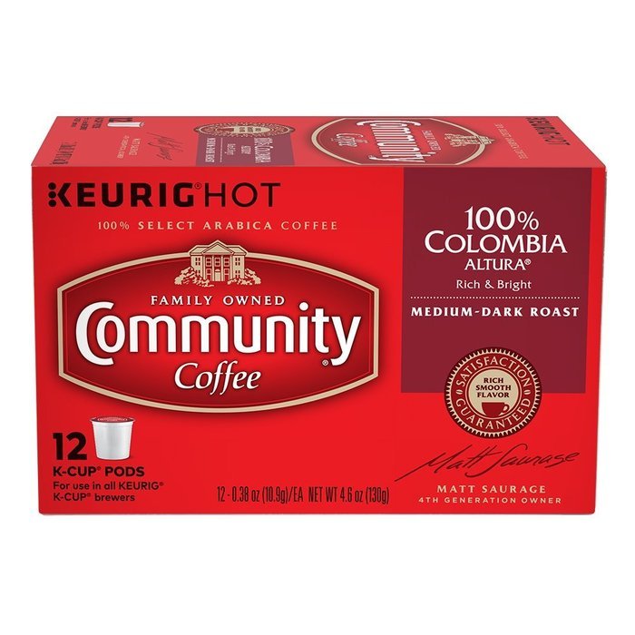 Community Coffee K-Cup Pods, Dark Roast, 12 Count (Pack of 3) N30