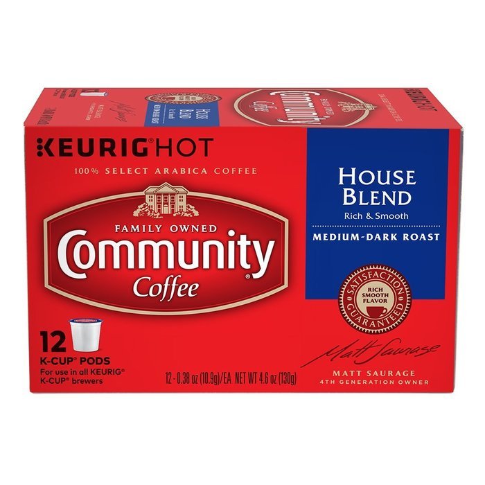 Community Coffee K-Cup Pods, Dark Roast, 12 Count (Pack of 3) N34