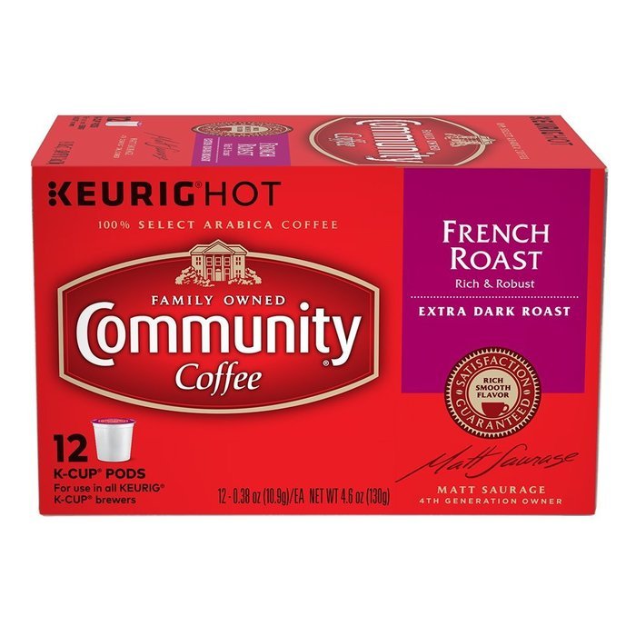 Community Coffee K-Cup Pods, Dark Roast, 12 Count (Pack of 3) N62