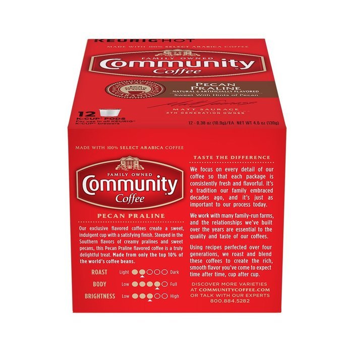 Community Coffee K-Cup Pods, Dark Roast, 12 Count (Pack of 3) N90