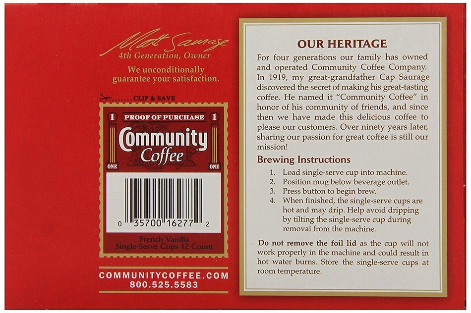 Community Coffee K-Cup Pods, Dark Roast, 12 Count (Pack of 3) N97