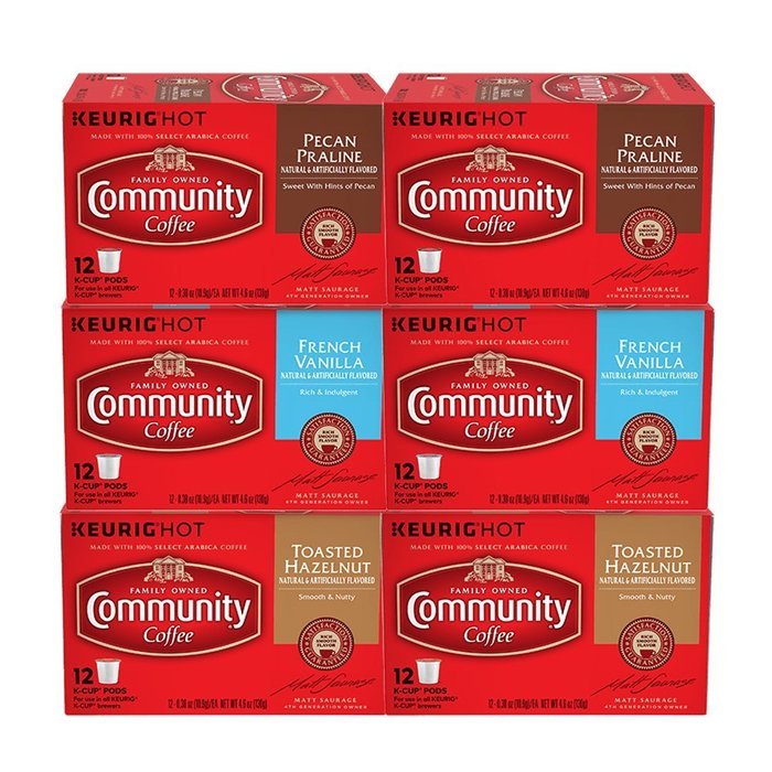 Community Coffee K-Cup Pods, Dark Roast, 12 Count (Pack of 3) N102