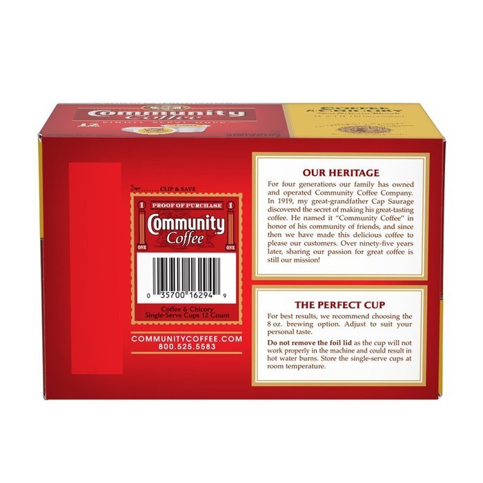 Community Coffee K-Cup Pods, Dark Roast, 12 Count (Pack of 3) N105