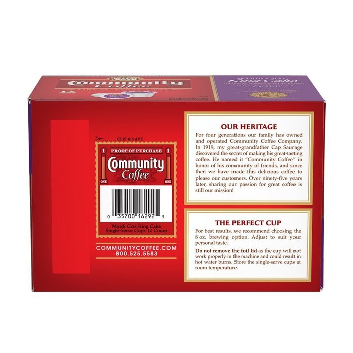 Community Coffee K-Cup Pods, Dark Roast, 12 Count (Pack of 3) N115