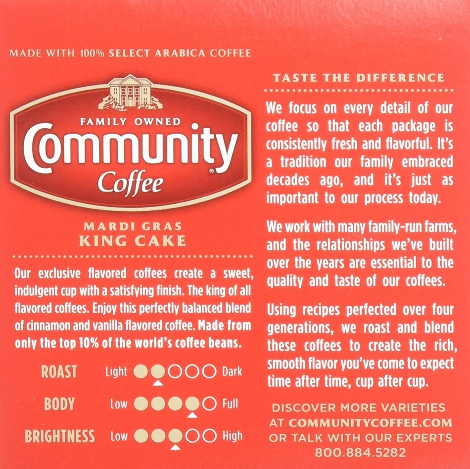 Community Coffee K-Cup Pods, Dark Roast, 12 Count (Pack of 3) N119