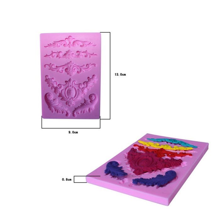 JLHua Decorative Cake Mould 5 Shape Silicone Candy Pastry Mould Chocolate Mold N3