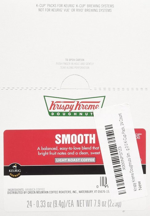 Krispy Kreme Doughnuts Smooth Keurig 2.0 K-Cup Pack, 24 Count N6