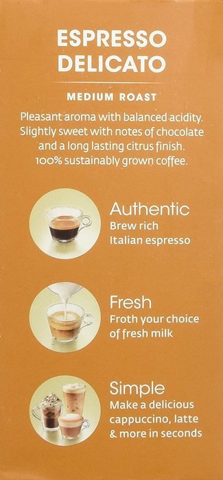 Lavazza Espresso Delicato Medium Roast for Keurig Rivo System 18-0.26 0z (2 pack) N2