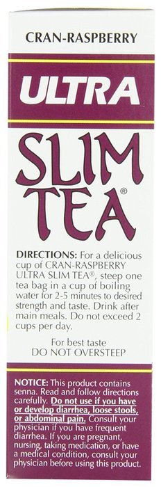 Ultra Slim Tea, Cran-Raspberry, Tea Bags, 24 Count Box N3