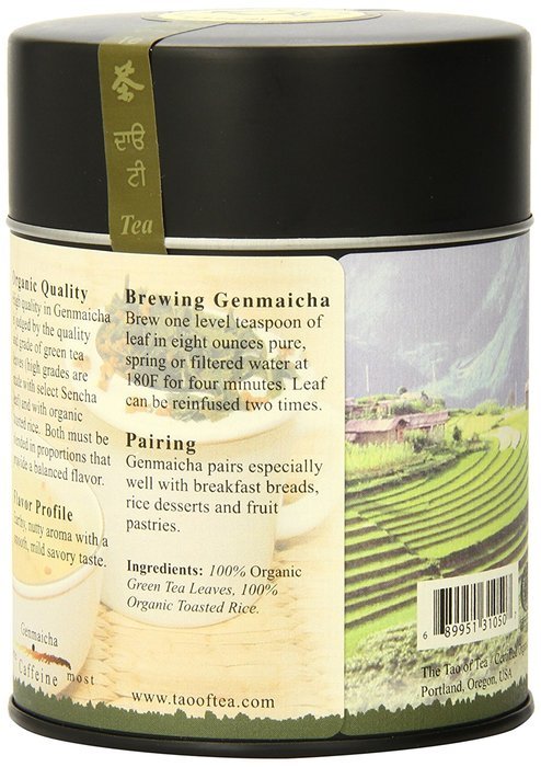 The Tao of Tea, Genmaicha Green Tea And Toasted Rice, Loose Leaf, 3.5 Ounce Tin N4