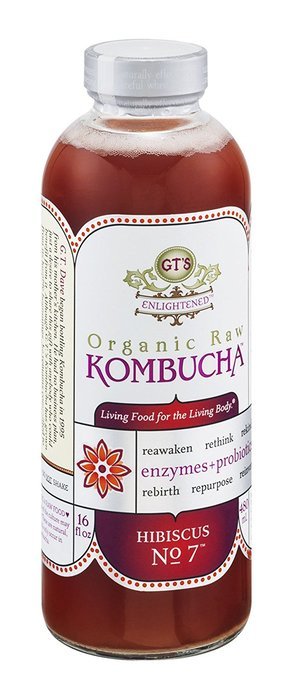 GT'S ENLIGHTENED KOMBUCHA, Hibiscus, 16 Ounce (Pack of 12)