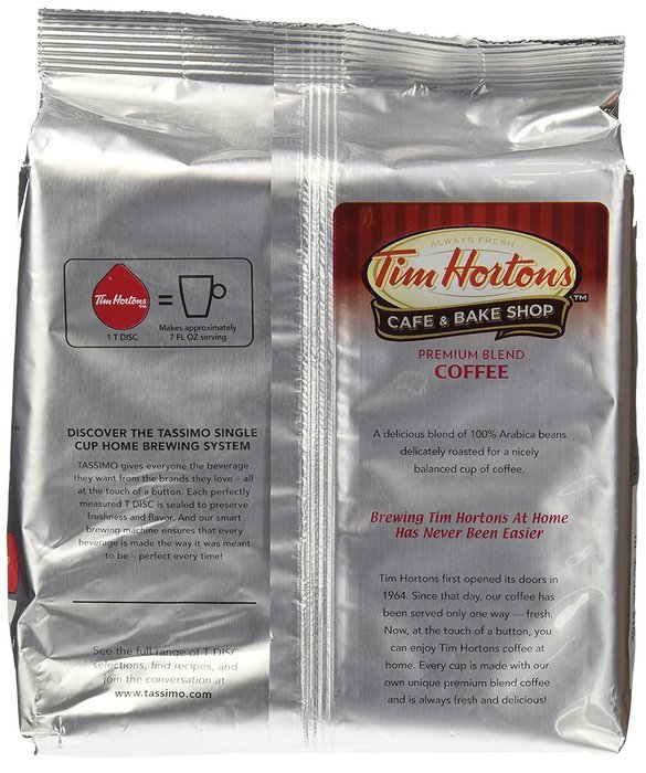 Tassimo Tim Hortons Coffee T Discs Bag,4.33 Ounce N2