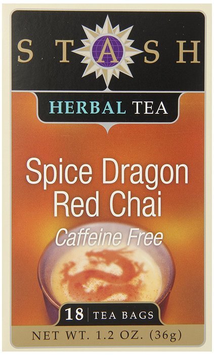 Stash Tea Spice Dragon Red Chai Herbal Tea, 18 Count Tea Bags in Foil (Pack of 6)