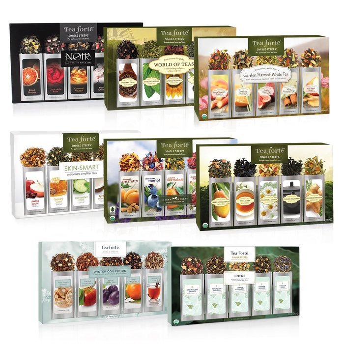 Tea Fort&eacute; WINTER COLLECTION Single Steeps Loose Leaf Tea Sampler, 15 Single Serve Pouches - Seasonal Black Tea... N4