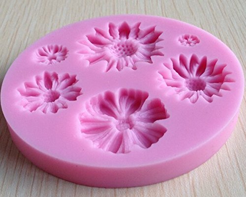 HSE 1Pcs flower shaped Chocolate Candy Jello 3D silicone Mold soap Mould Cartoon Figre/cake tools N2