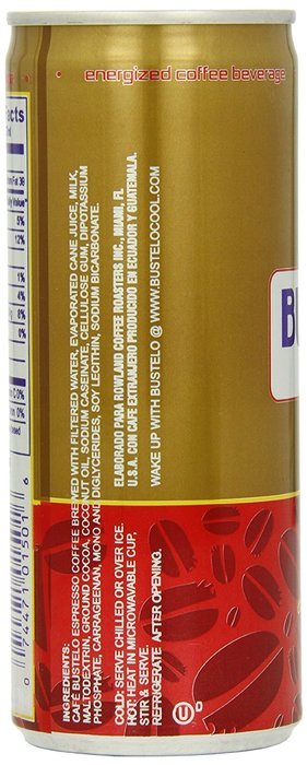 Bustelo Cool Cafe Con Leche Coffee Beverage, 8 Ounce (Pack of 12) N12
