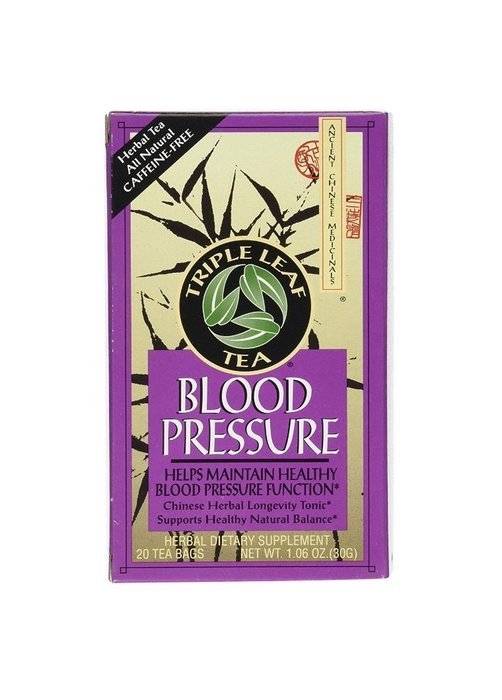 Triple Leaf Tea, Tea Bags, Blood Pressure, 1.06-Ounce Bags, 20-Count Boxes, Pack of 6