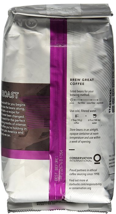 Starbucks Espresso Roast, Whole Bean-12 oz N2