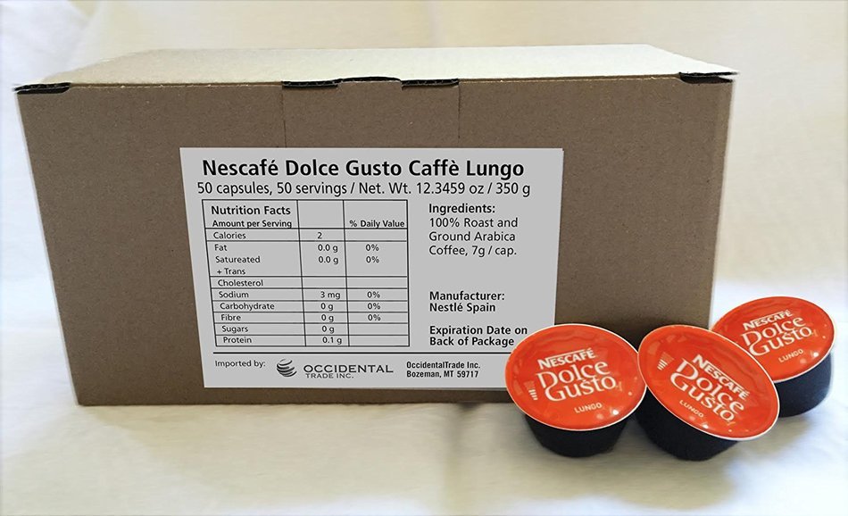 50 x Nescafe Dolce Gusto Coffee Capsules - Lungo N2