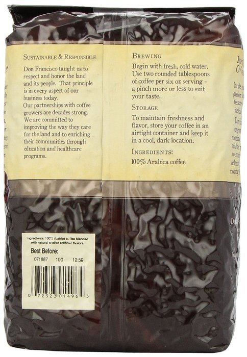Don Francisco Family Reserve Vanilla Nut Whole Bean Coffee, 32 Ounce N3
