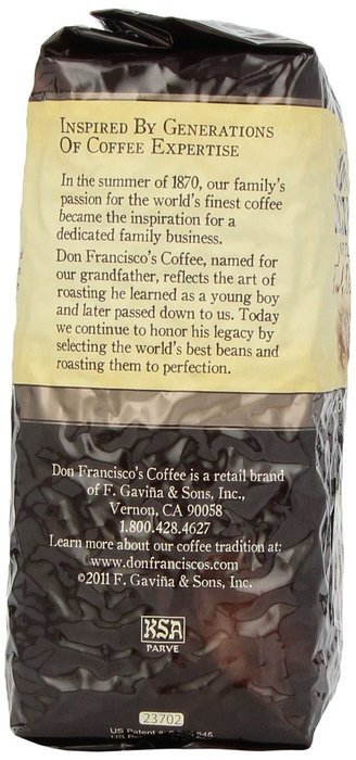 Don Francisco Family Reserve Vanilla Nut Whole Bean Coffee, 32 Ounce N4