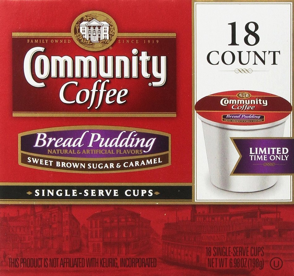 Community Coffee Southern Bread Pudding Single-Serve Coffee, 18 Count N3