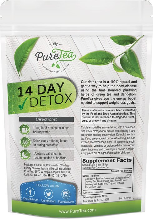 Detox Tea - Weight Loss Tea, Skinny Tea, Diet Tea, Body Cleanse, Suppress Appetite, Detox For Women, Best Way... N11