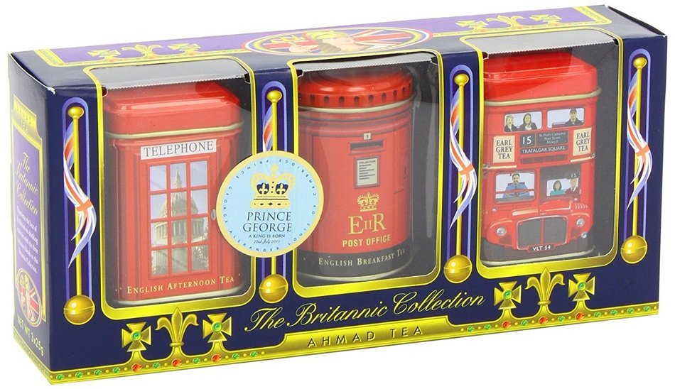 Ahmad Tea Britannia Collection, Loose Tea, Three Variety Flavors, 3 Count Box of 0.88 Ounce Tin N4