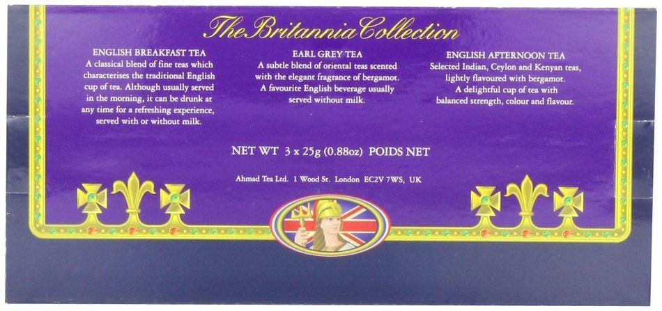 Ahmad Tea Britannia Collection, Loose Tea, Three Variety Flavors, 3 Count Box of 0.88 Ounce Tin N6