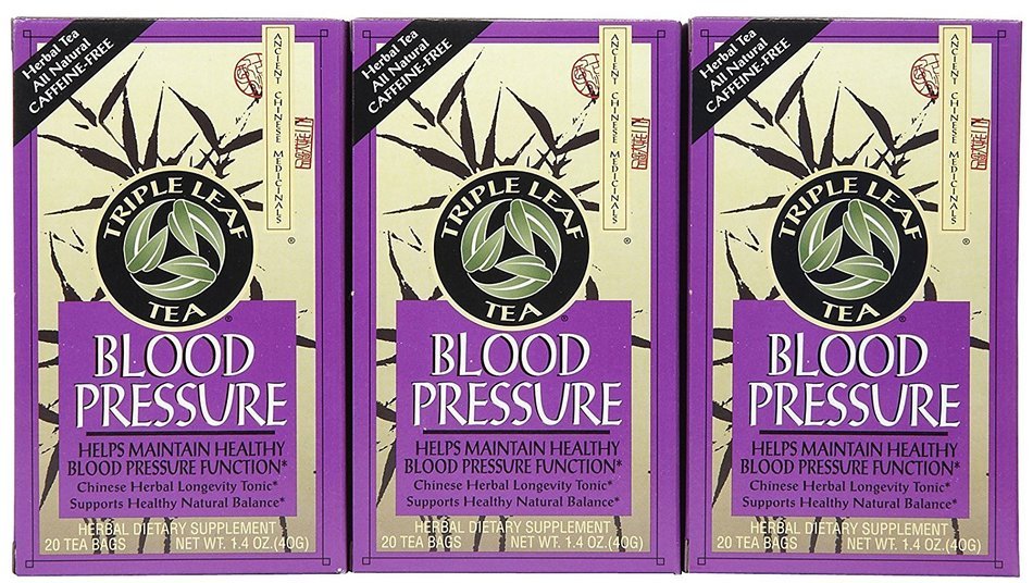 Triple Leaf Blood Pressure Tea Bags, 20 ct, 3 pk