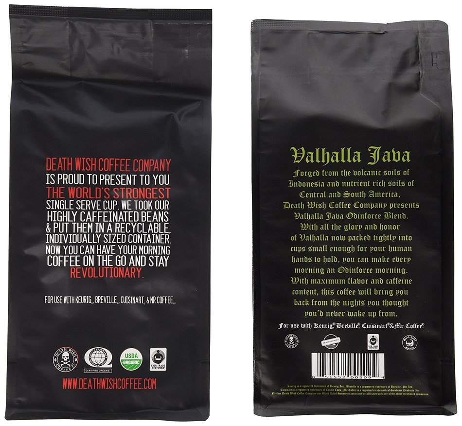 20 Count Death Wish Coffee and Valhalla Java Single Serve Bundle for Keurig K-Cup Brewers, Fair Trade and USDA... N2