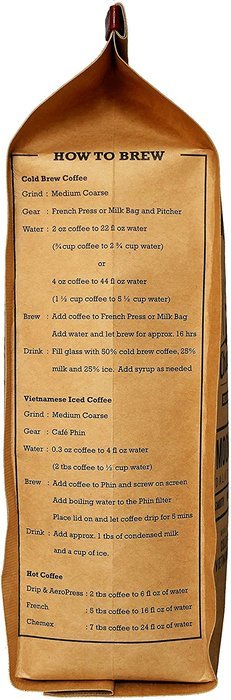 ChestBrew Whole Bean Coffee. Strong Dark Roast Vietnamese Coffee - Moon Bear Premium 20 Ounce Bag N3