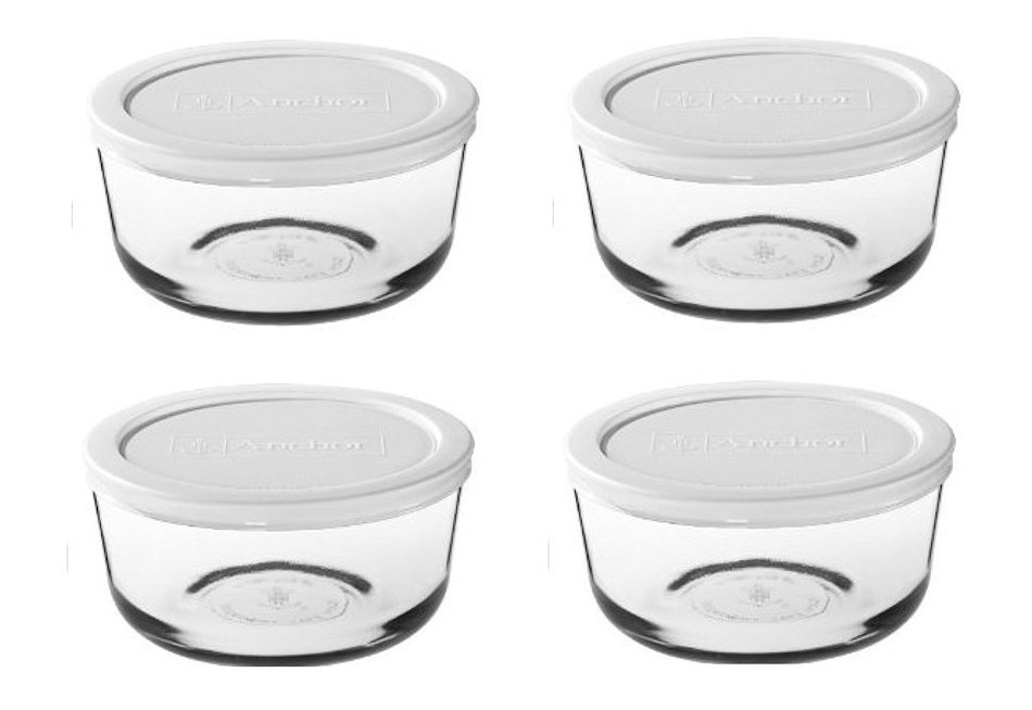 Pyrex Storage Round Dish With Red Plastic Cover (Pack of 2) N2