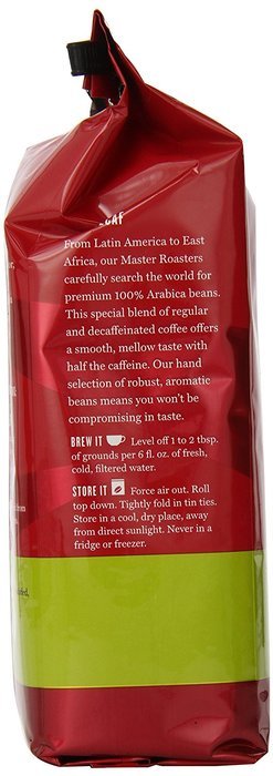 Eight O'Clock 50% Decaf Ground Coffee, 12-Ounce (Pack of 6) N3