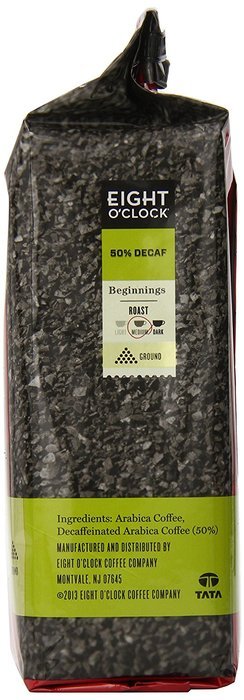 Eight O'Clock 50% Decaf Ground Coffee, 12-Ounce (Pack of 6) N4