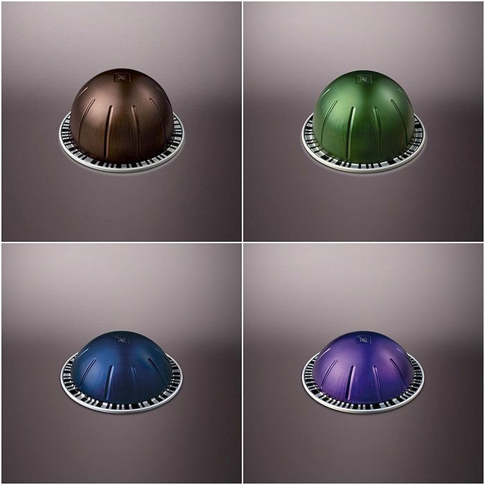 Nespresso Vertuoline Coffee and Espresso Capsules - The Dark Assortment: 1 Sleeve of Intenso, 1 Sleeve of Stormio...