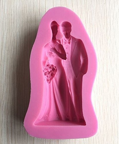 The Bride And The Bridegroom Shape Wedding Cake Top 3D Silicone Fondant Cake Lace Mold For Cake N2