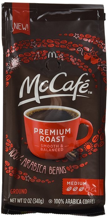 McDonalds McCafe Premium Roast Ground Coffee Bag 12.oz (Pack of 2) (Premium Roast - Medium)