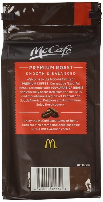 McDonalds McCafe Premium Roast Ground Coffee Bag 12.oz (Pack of 2) (Premium Roast - Medium) N2