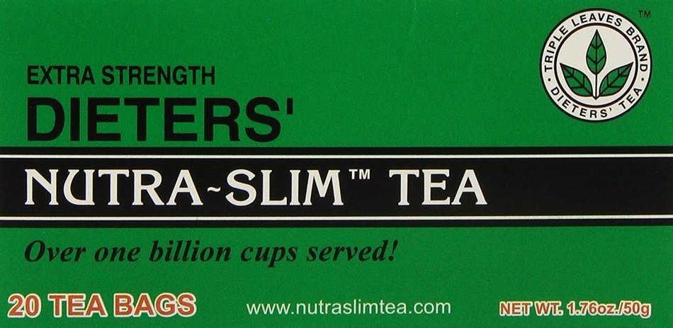 Extra Strength Dieters' Nutra-Slim Tea Triple Leaves Brand - 20 Tea Bags