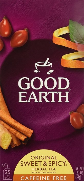 Good Earth Caffeine Free Original Herbal Tea, Sweet & Spicy 25 Bags 3 Pack, Total 3-1.87oz(53g)