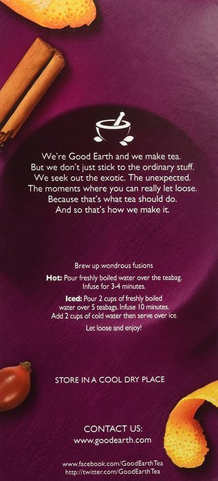 Good Earth Caffeine Free Original Herbal Tea, Sweet & Spicy 25 Bags 3 Pack, Total 3-1.87oz(53g) N2
