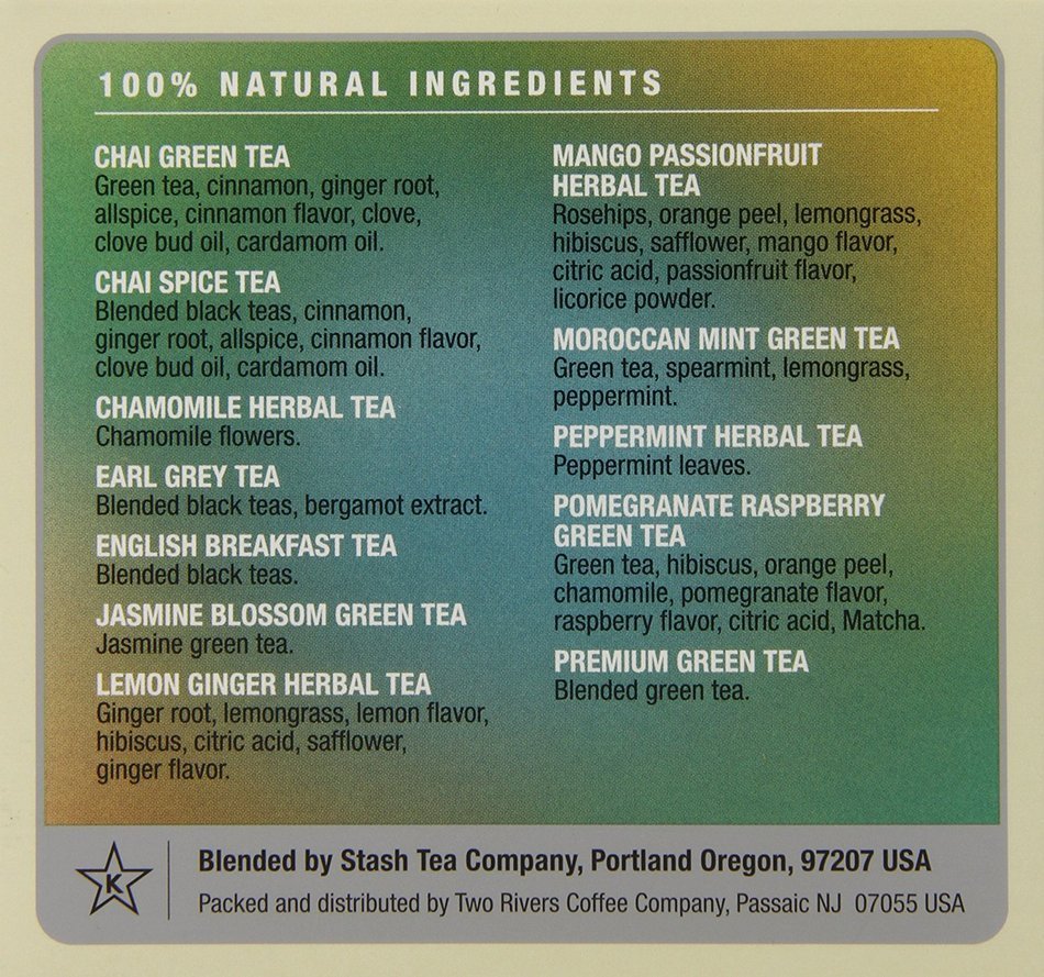 Stash Tea Mango Passionfruit Single-Cup Tea for Keurig K-Cup Brewers, 24 Count N28