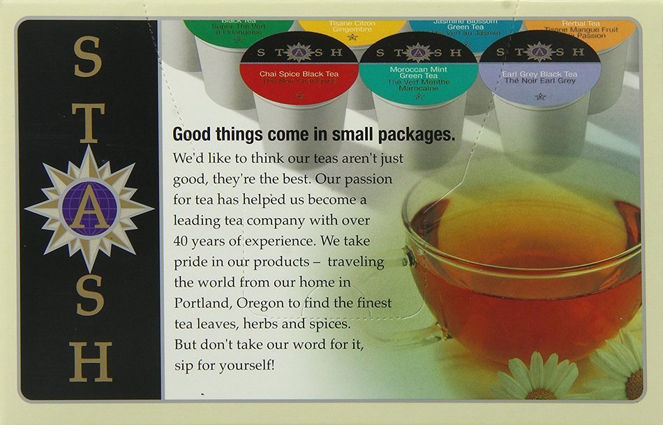 Stash Tea Mango Passionfruit Single-Cup Tea for Keurig K-Cup Brewers, 24 Count N68