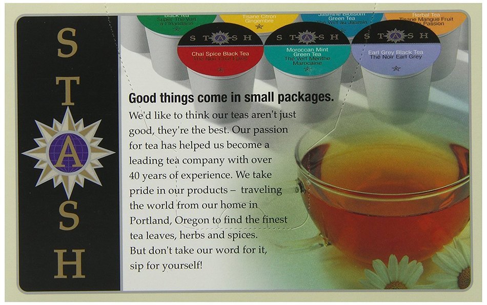 Stash Tea Mango Passionfruit Single-Cup Tea for Keurig K-Cup Brewers, 24 Count N77