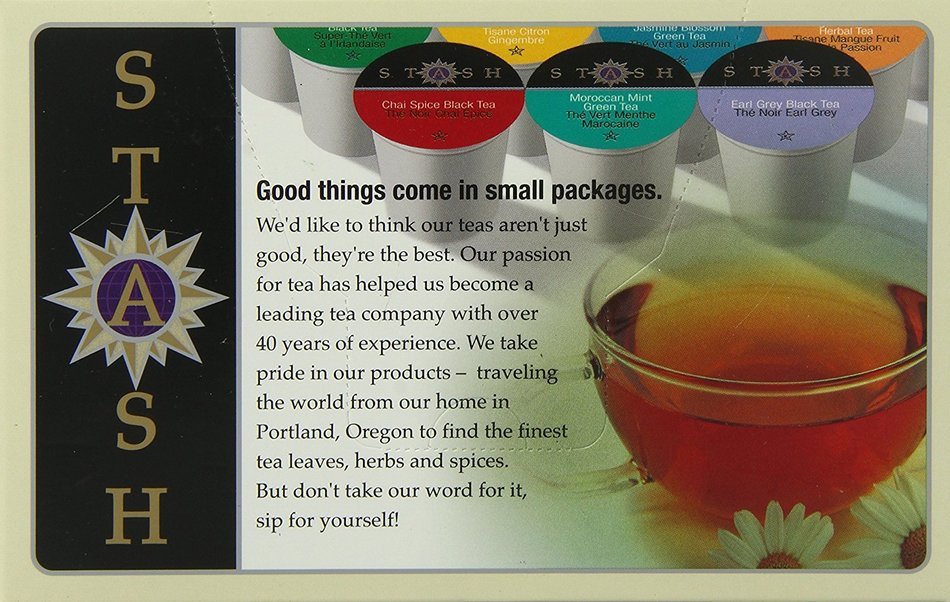 Stash Tea Mango Passionfruit Single-Cup Tea for Keurig K-Cup Brewers, 24 Count N91