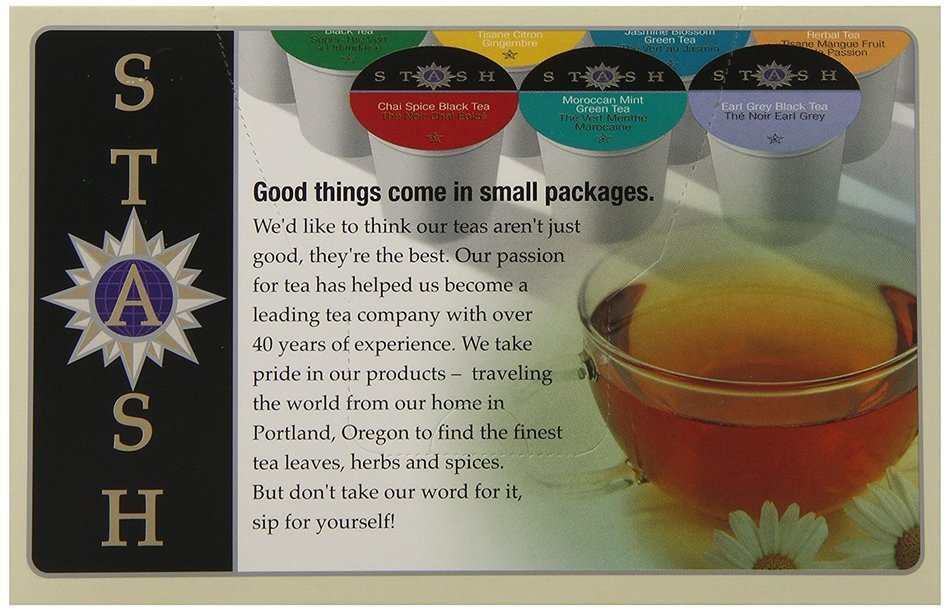 Stash Tea Mango Passionfruit Single-Cup Tea for Keurig K-Cup Brewers, 24 Count N96