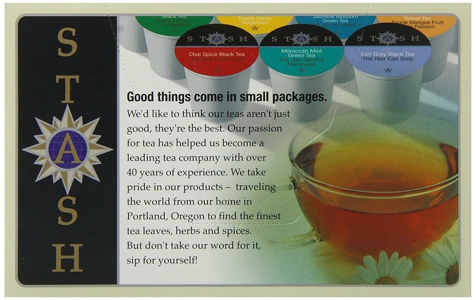 Stash Tea Mango Passionfruit Single-Cup Tea for Keurig K-Cup Brewers, 24 Count N128